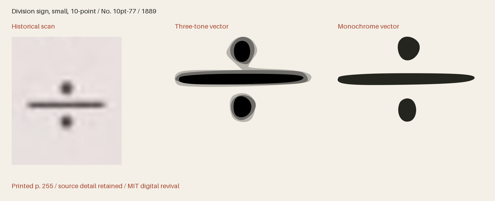 Historical scan beside the three-tone and monochrome vector revivals