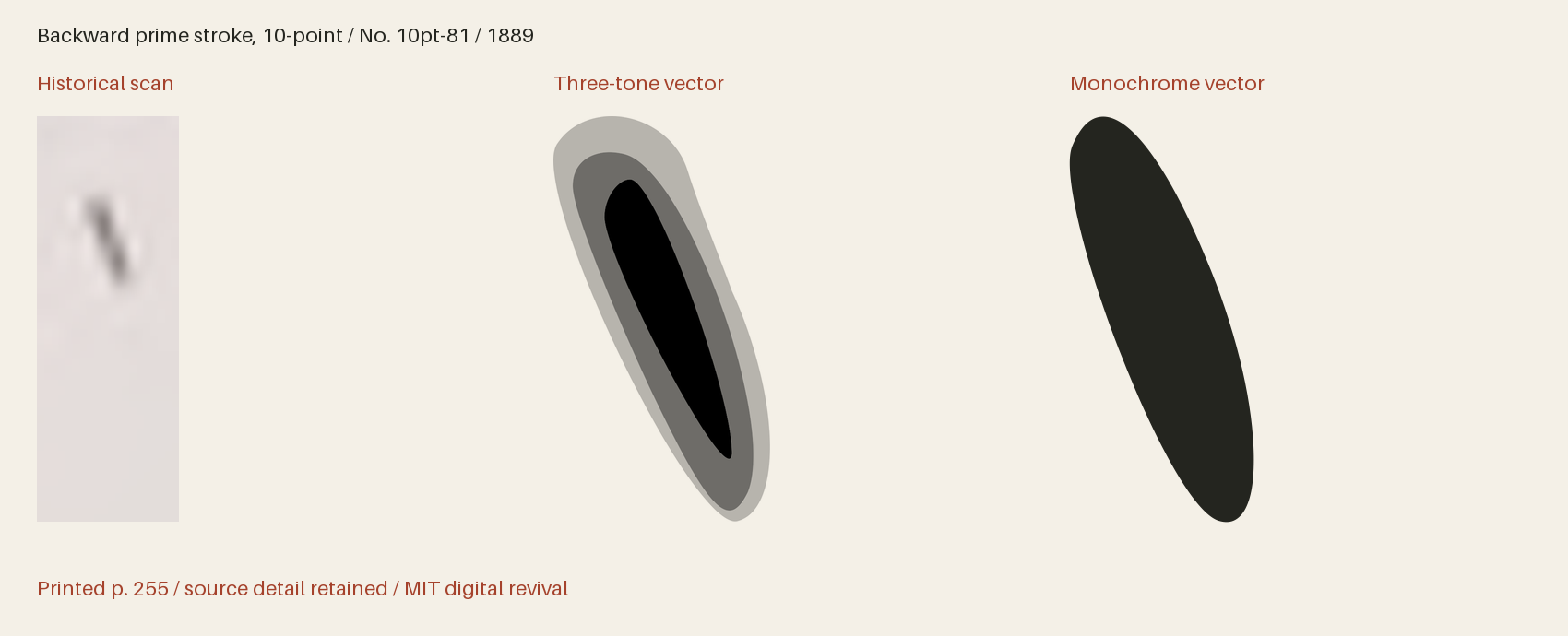 Historical scan beside the three-tone and monochrome vector revivals
