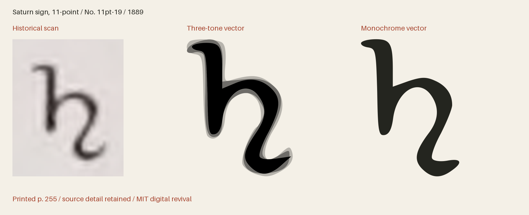Historical scan beside the three-tone and monochrome vector revivals
