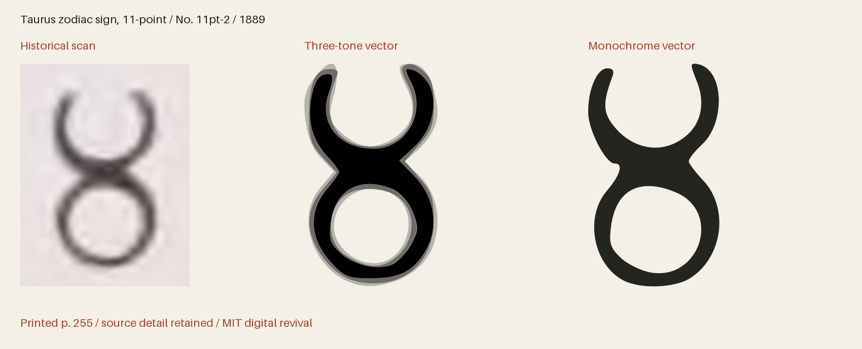 Historical scan beside the three-tone and monochrome vector revivals