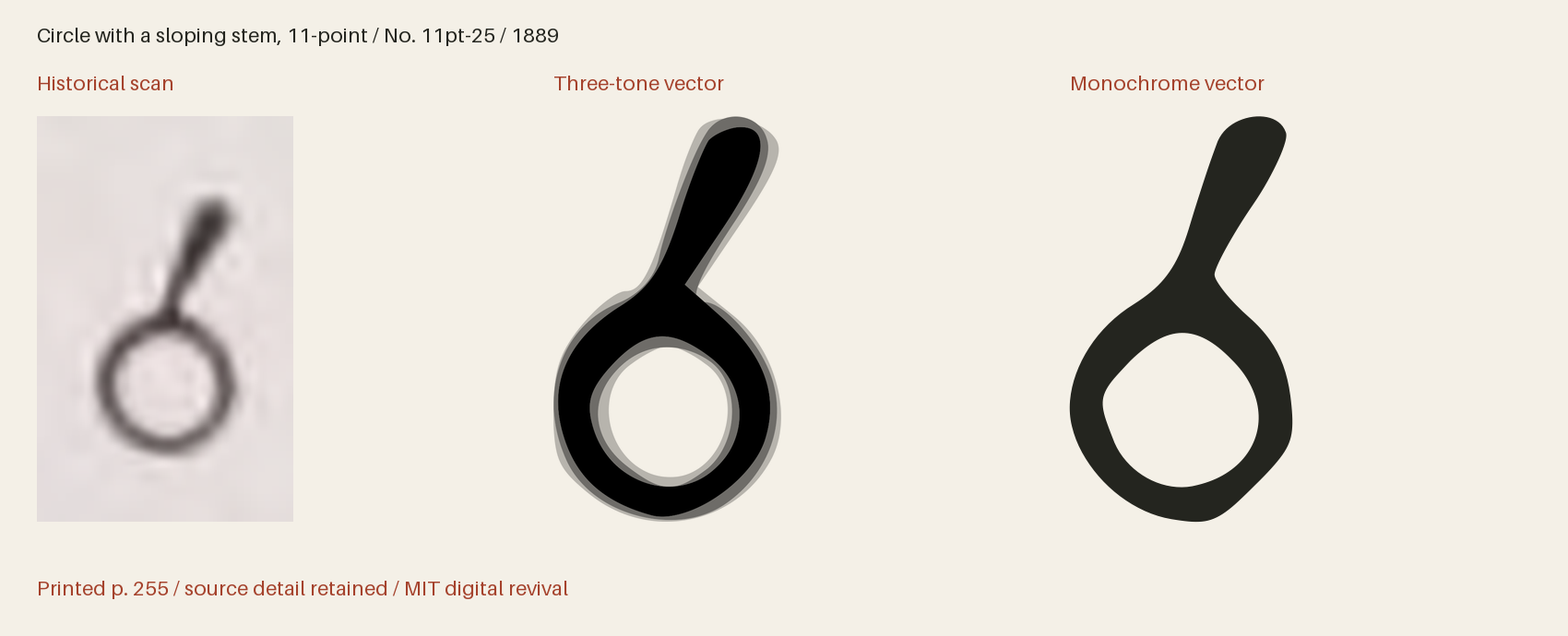Historical scan beside the three-tone and monochrome vector revivals