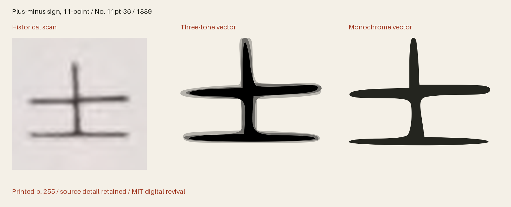Historical scan beside the three-tone and monochrome vector revivals