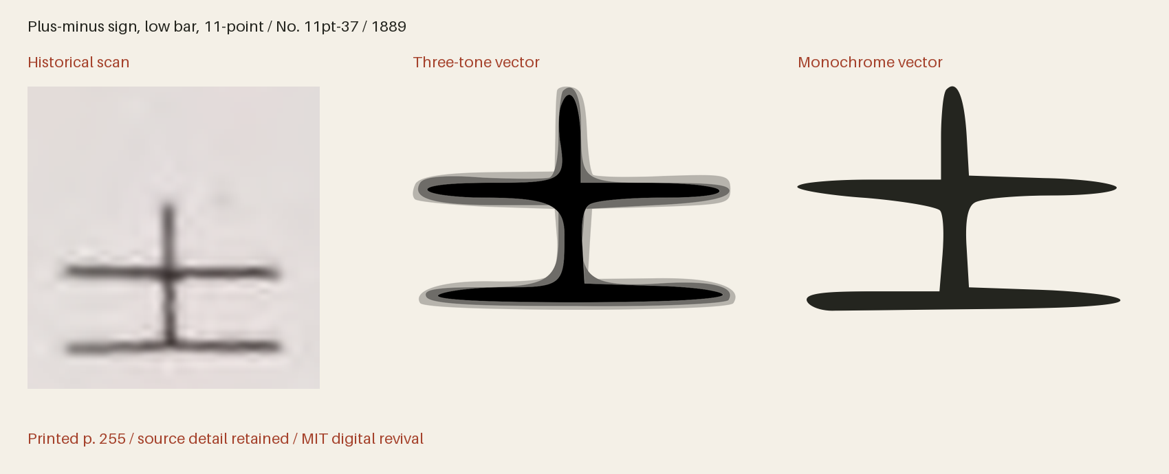 Historical scan beside the three-tone and monochrome vector revivals