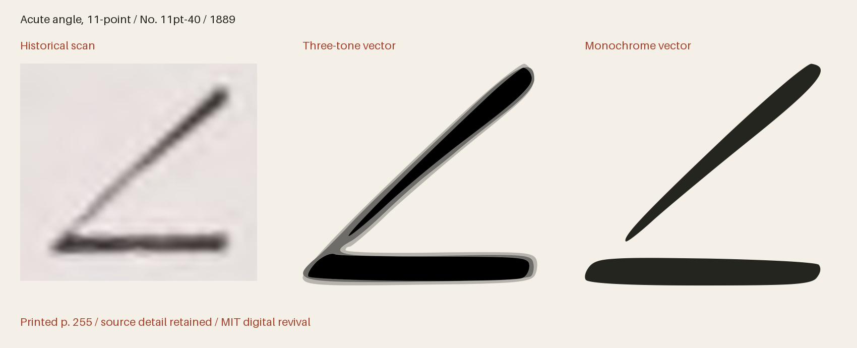 Historical scan beside the three-tone and monochrome vector revivals