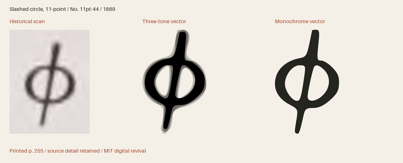 Historical scan beside the three-tone and monochrome vector revivals