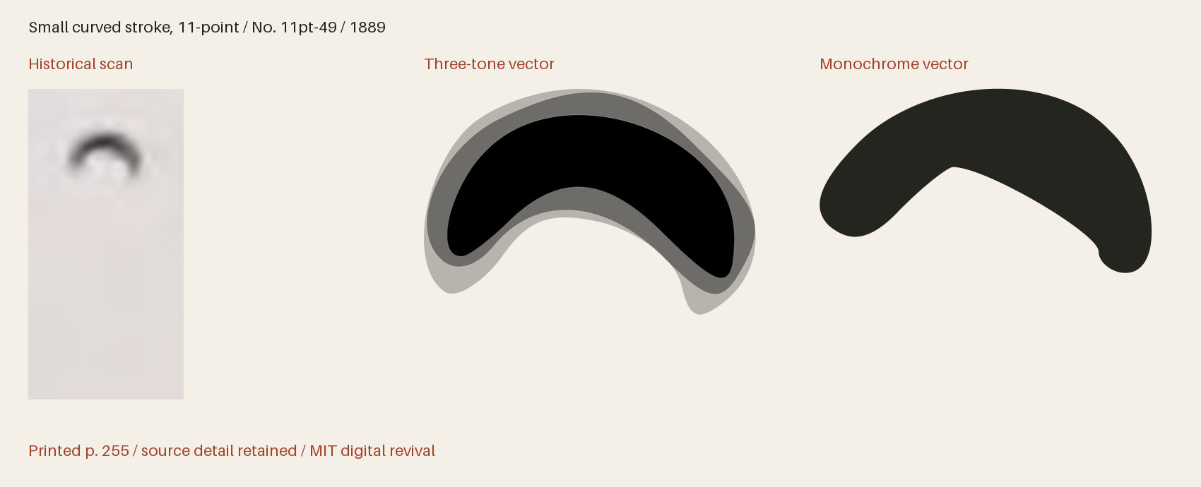 Historical scan beside the three-tone and monochrome vector revivals