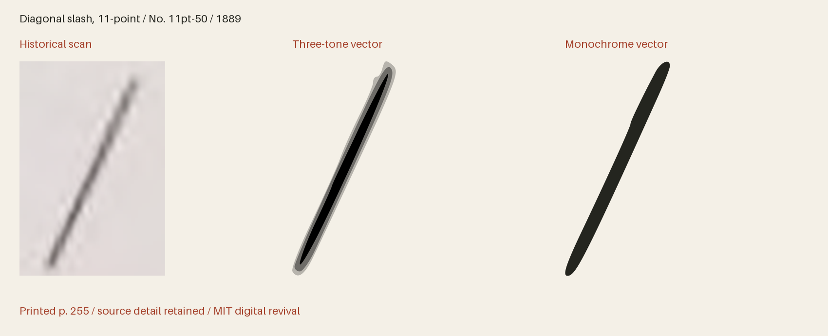 Historical scan beside the three-tone and monochrome vector revivals