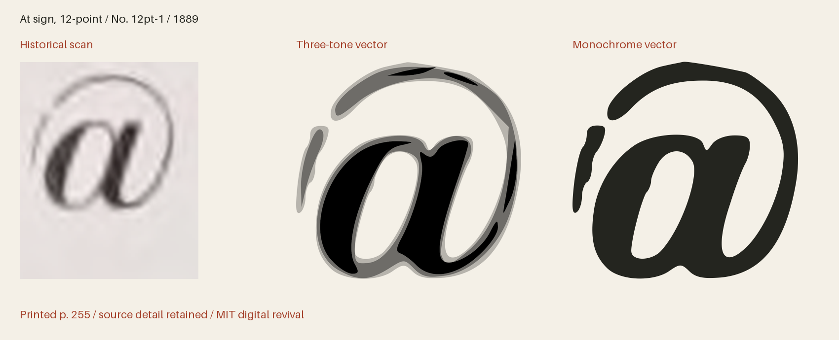Historical scan beside the three-tone and monochrome vector revivals