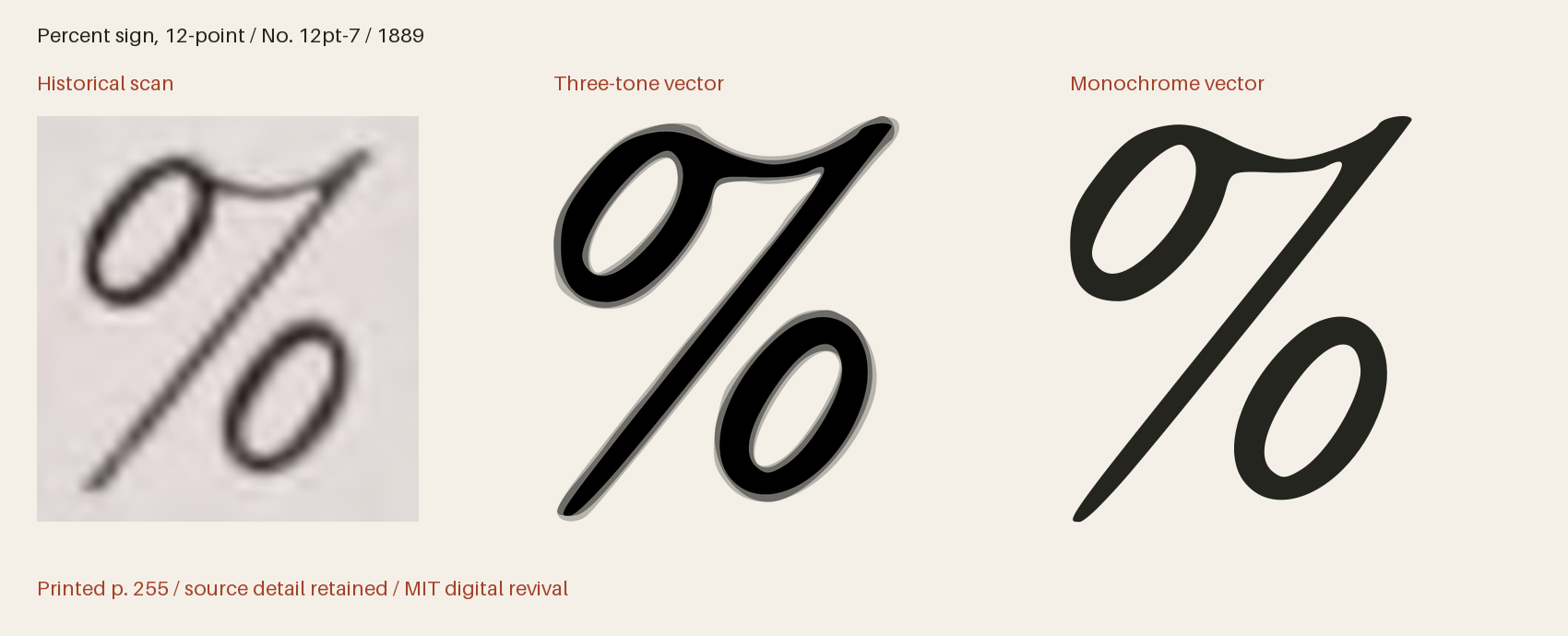 Historical scan beside the three-tone and monochrome vector revivals