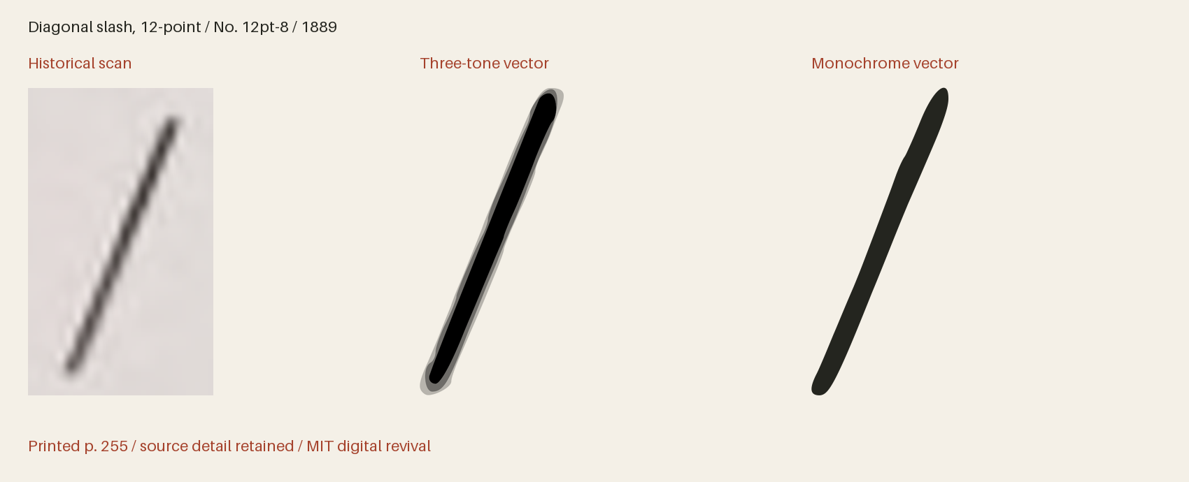 Historical scan beside the three-tone and monochrome vector revivals