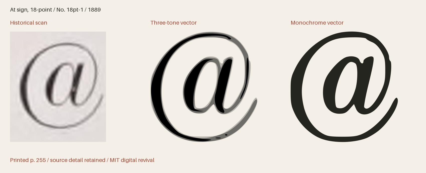 Historical scan beside the three-tone and monochrome vector revivals