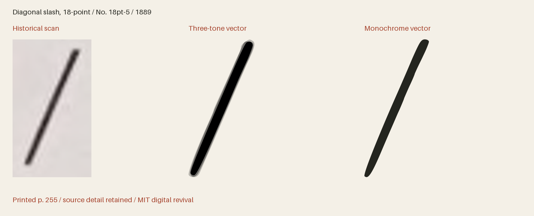 Historical scan beside the three-tone and monochrome vector revivals