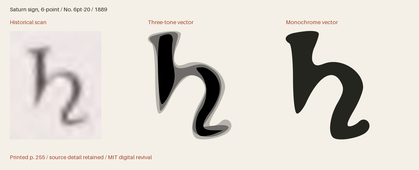 Historical scan beside the three-tone and monochrome vector revivals