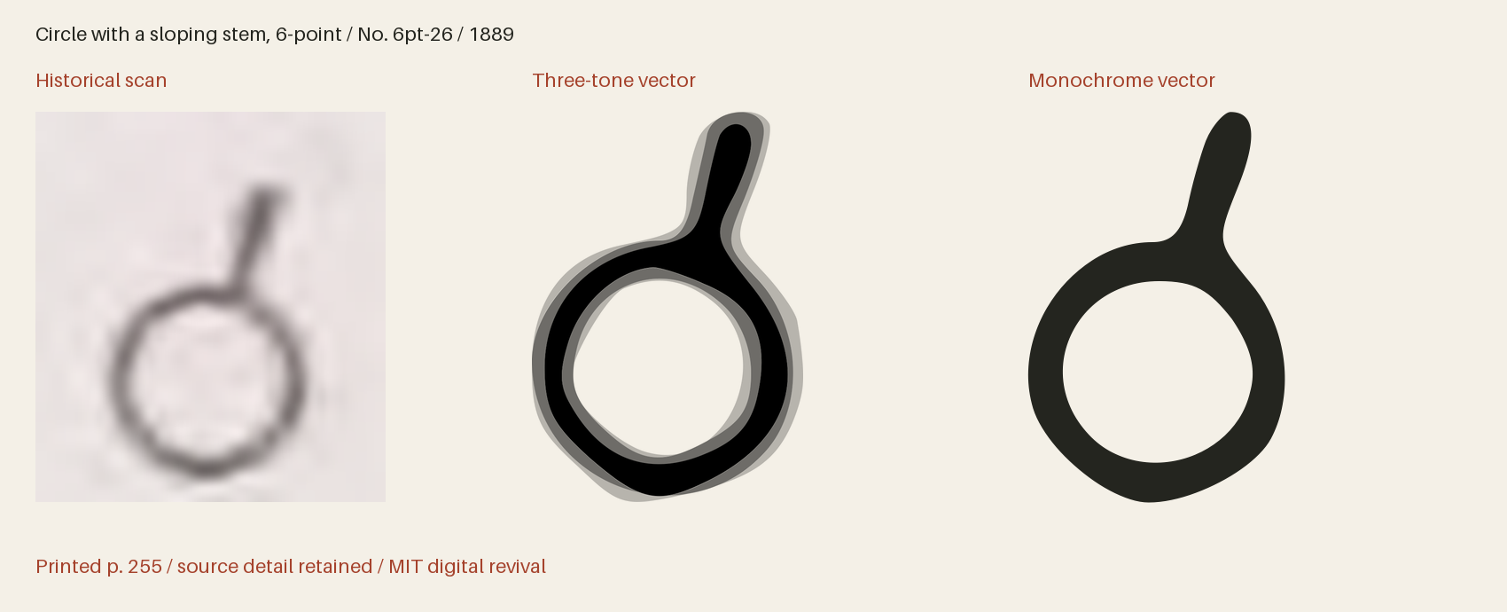 Historical scan beside the three-tone and monochrome vector revivals