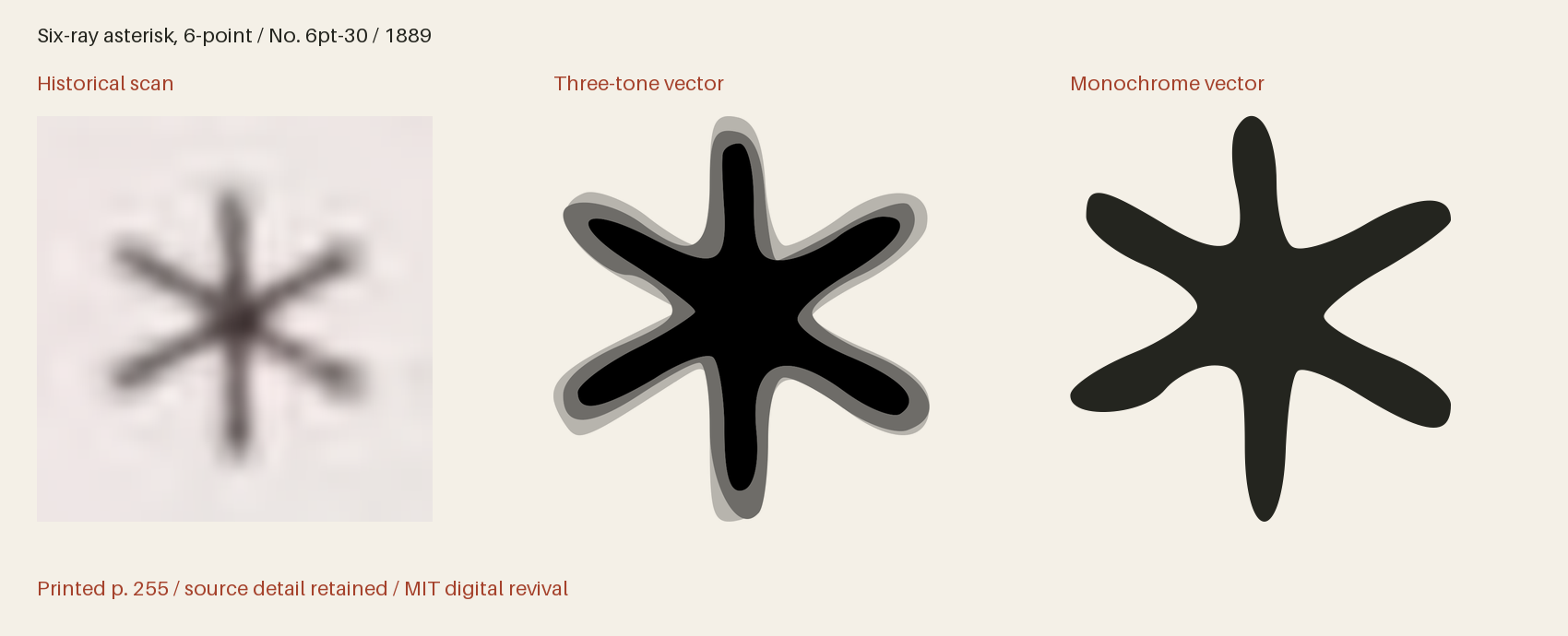 Historical scan beside the three-tone and monochrome vector revivals