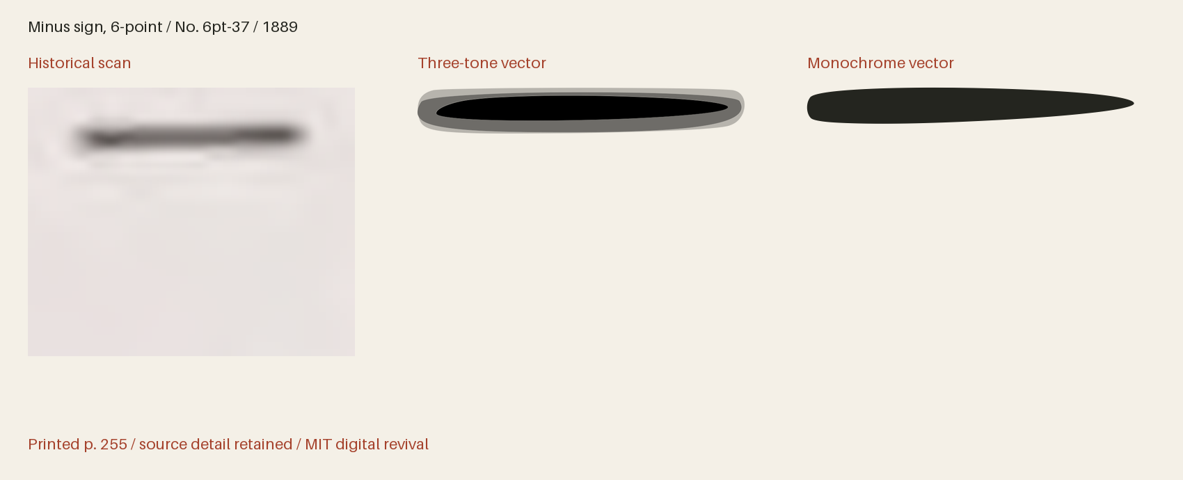 Historical scan beside the three-tone and monochrome vector revivals