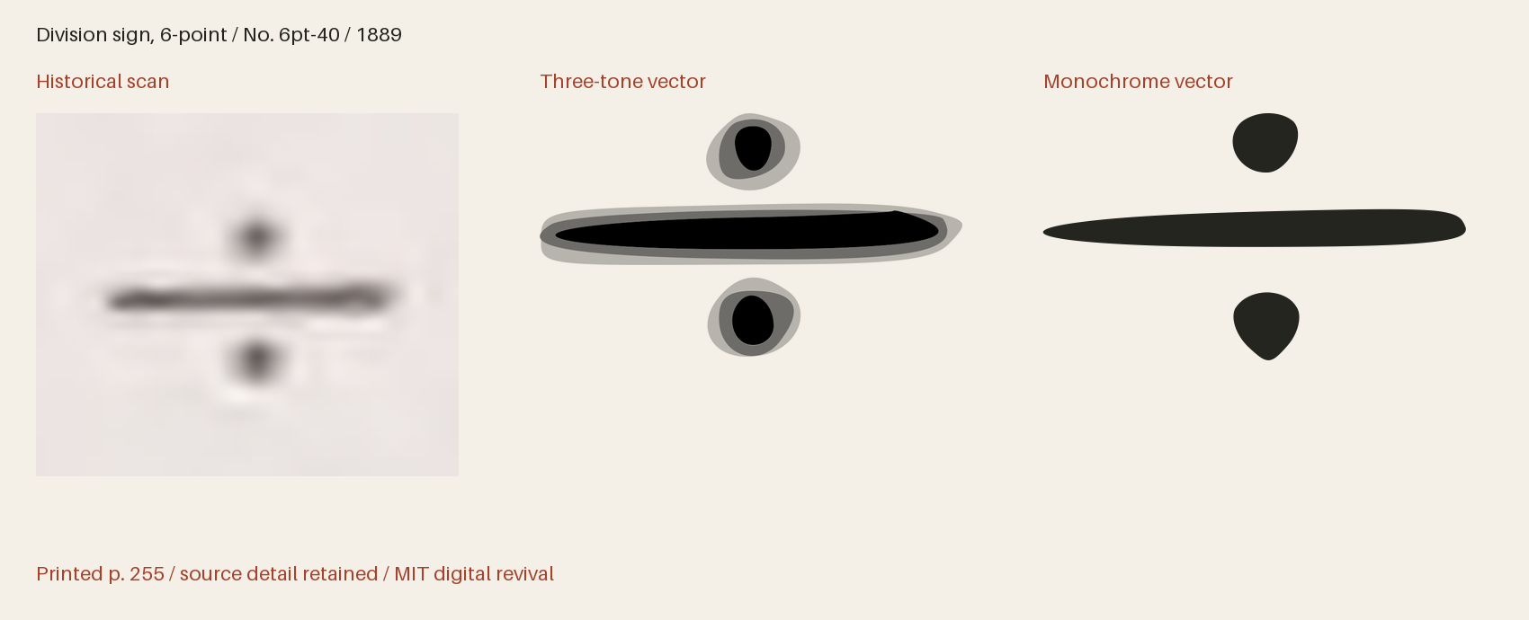 Historical scan beside the three-tone and monochrome vector revivals