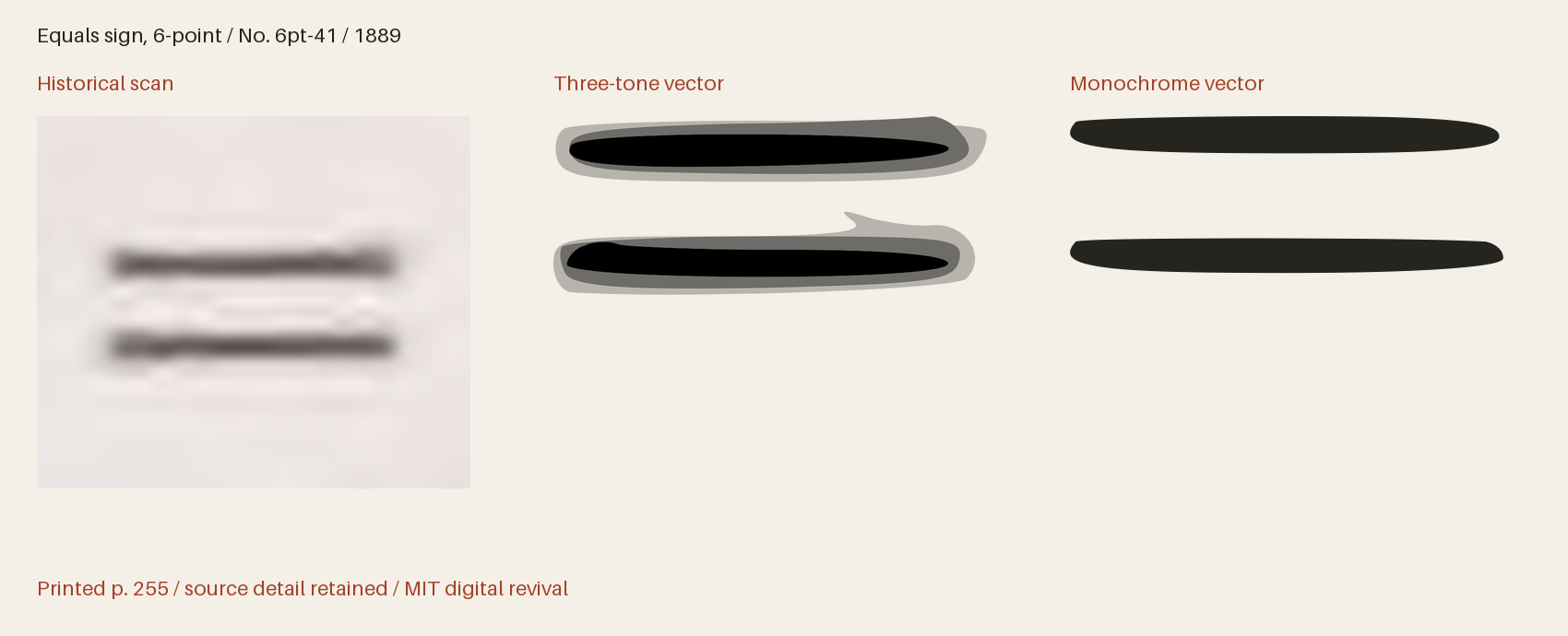 Historical scan beside the three-tone and monochrome vector revivals