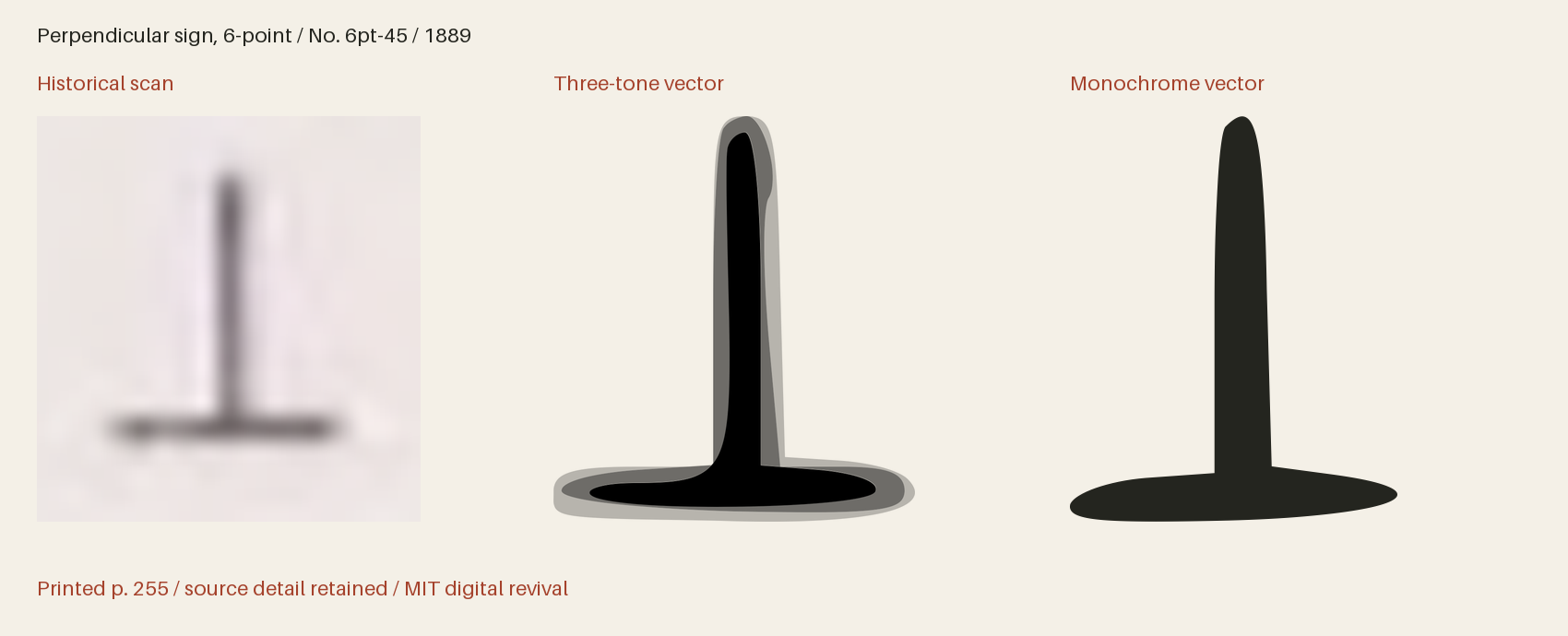 Historical scan beside the three-tone and monochrome vector revivals