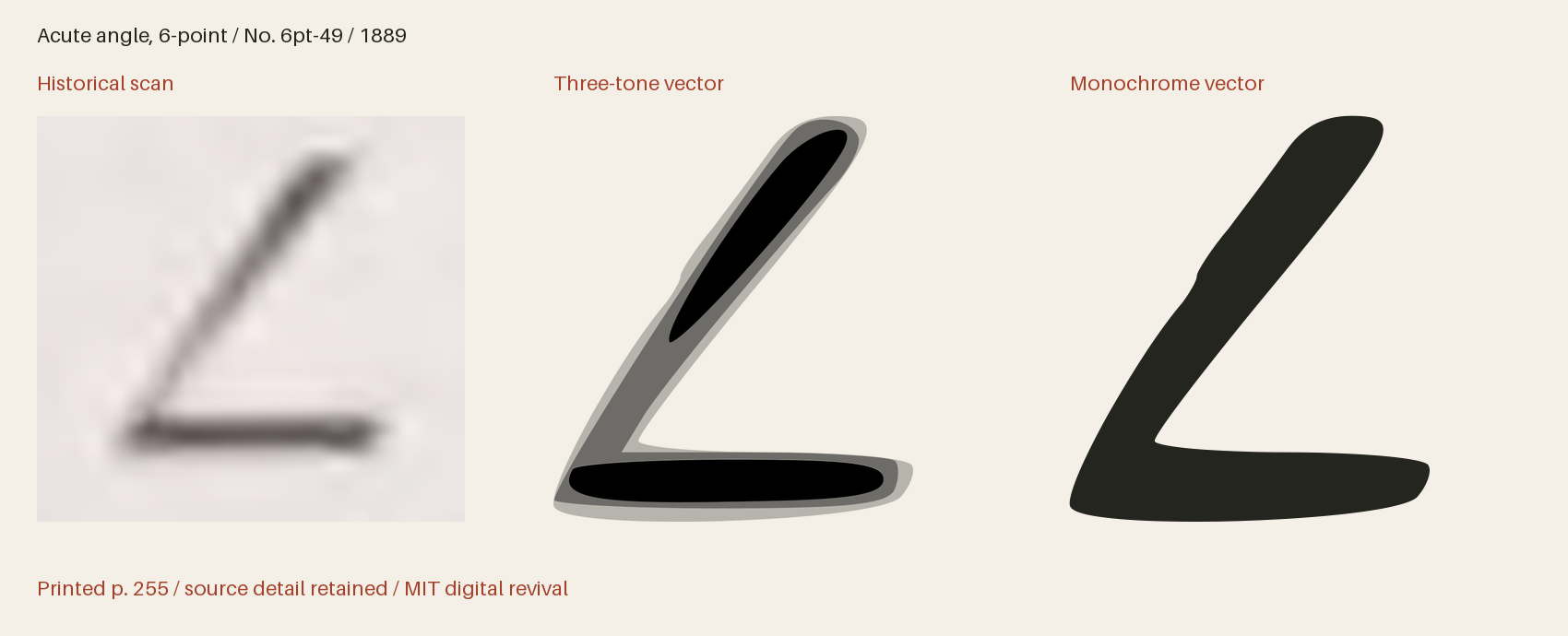Historical scan beside the three-tone and monochrome vector revivals