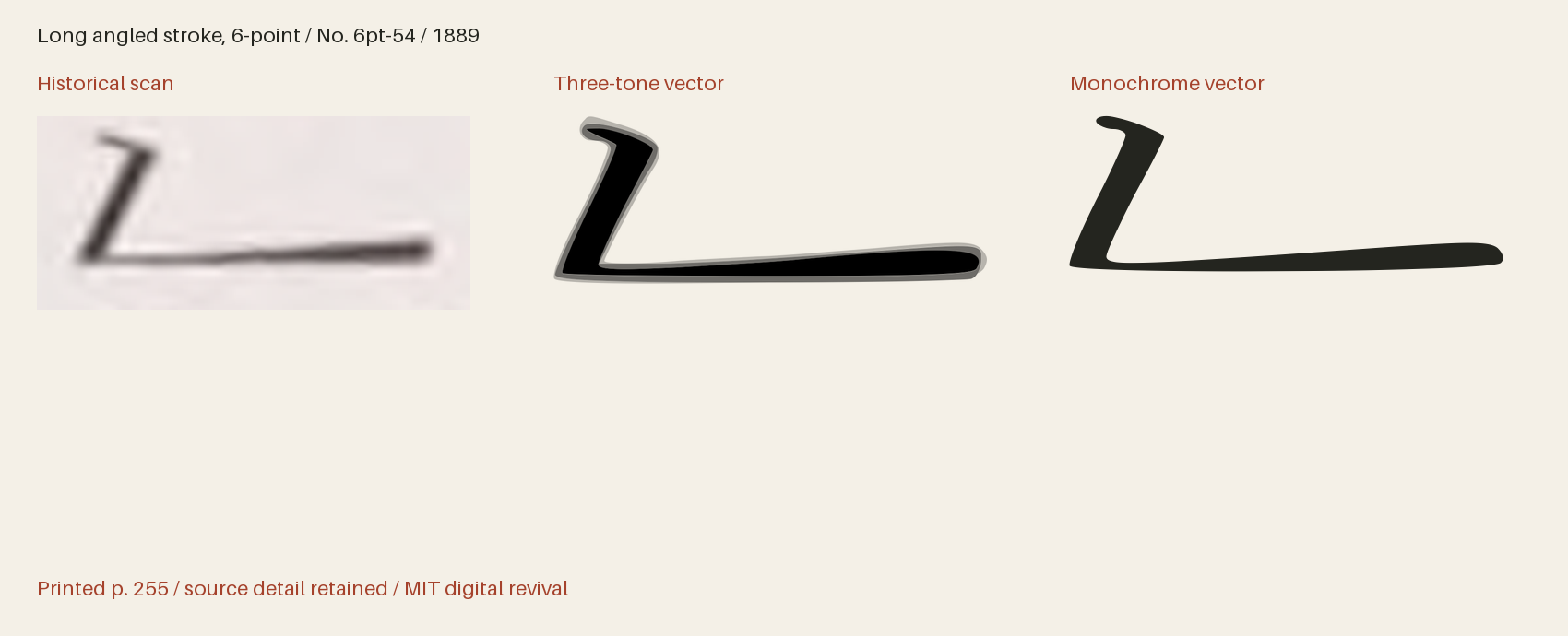 Historical scan beside the three-tone and monochrome vector revivals