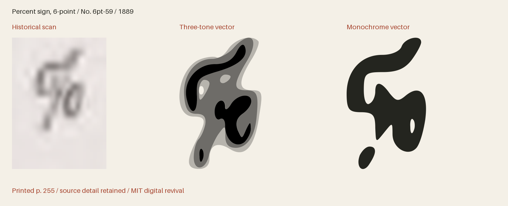 Historical scan beside the three-tone and monochrome vector revivals