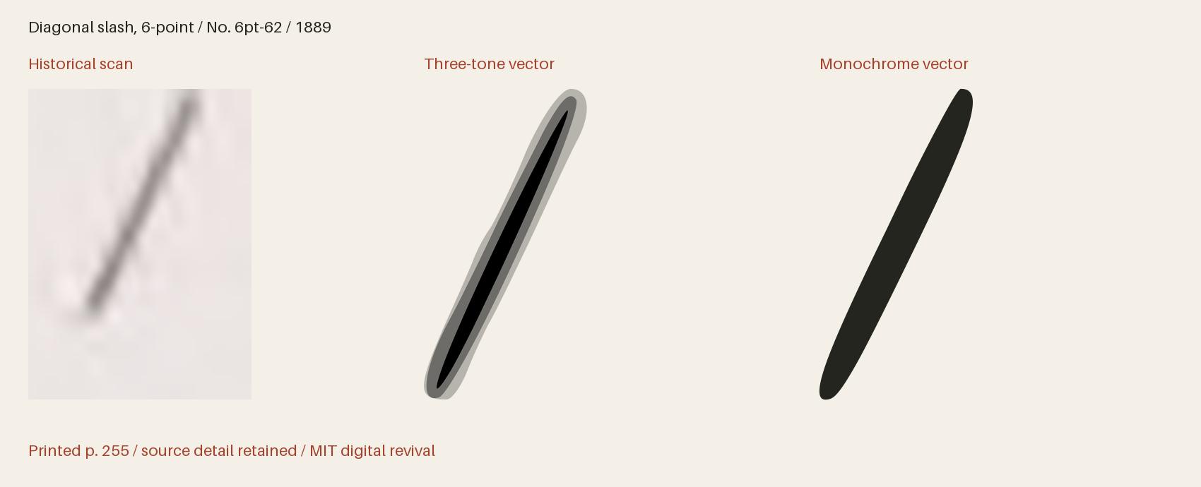 Historical scan beside the three-tone and monochrome vector revivals