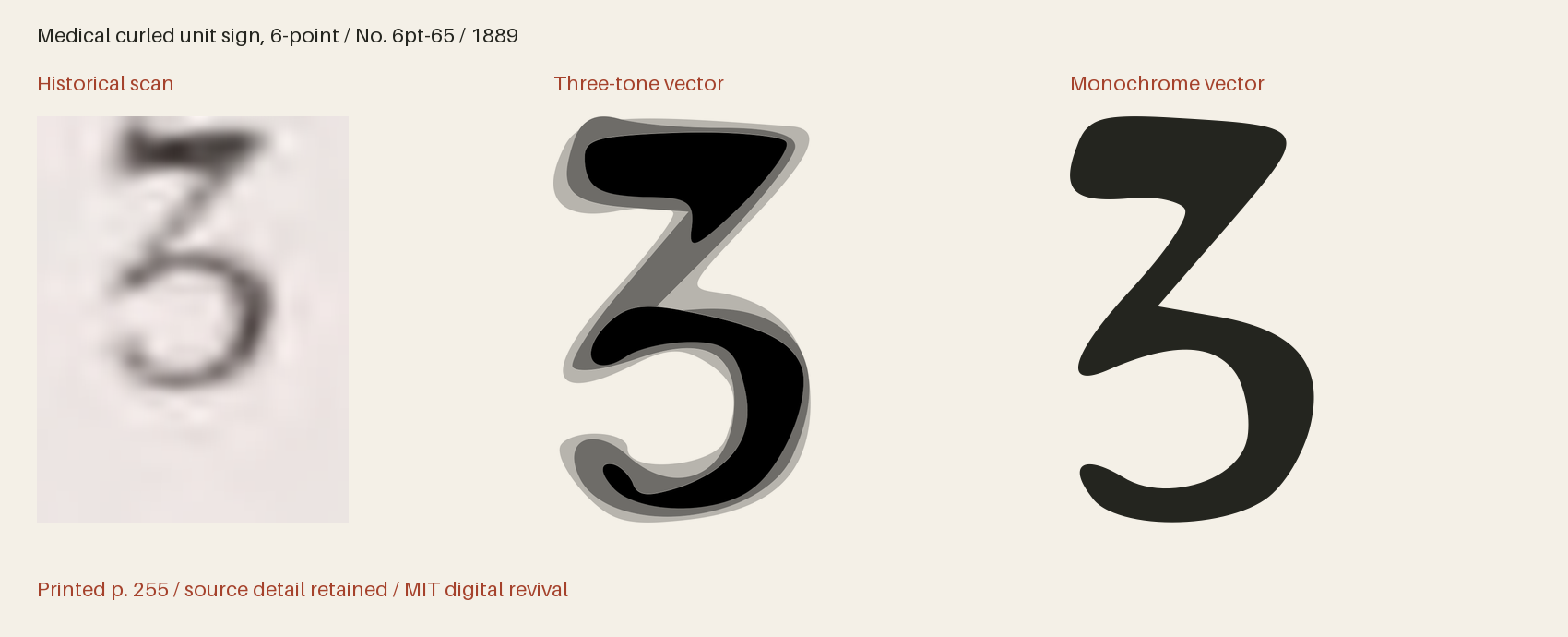 Historical scan beside the three-tone and monochrome vector revivals