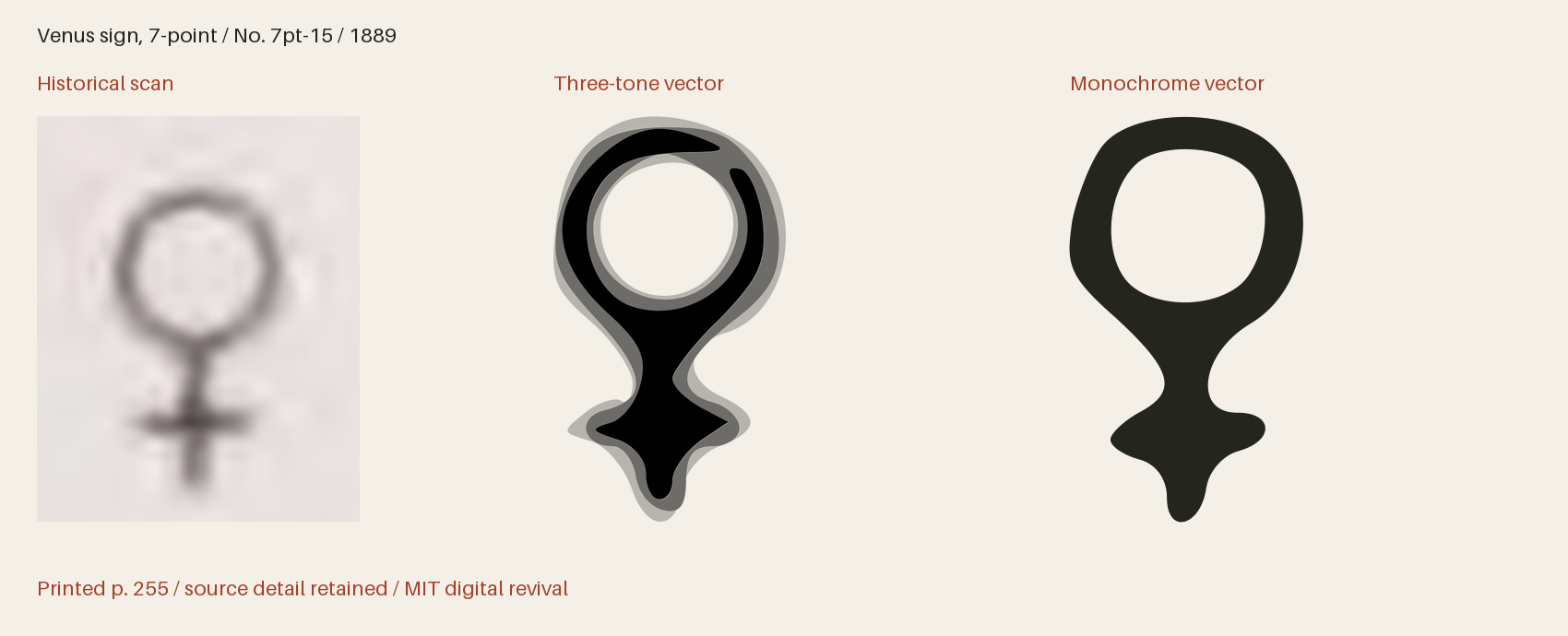 Historical scan beside the three-tone and monochrome vector revivals