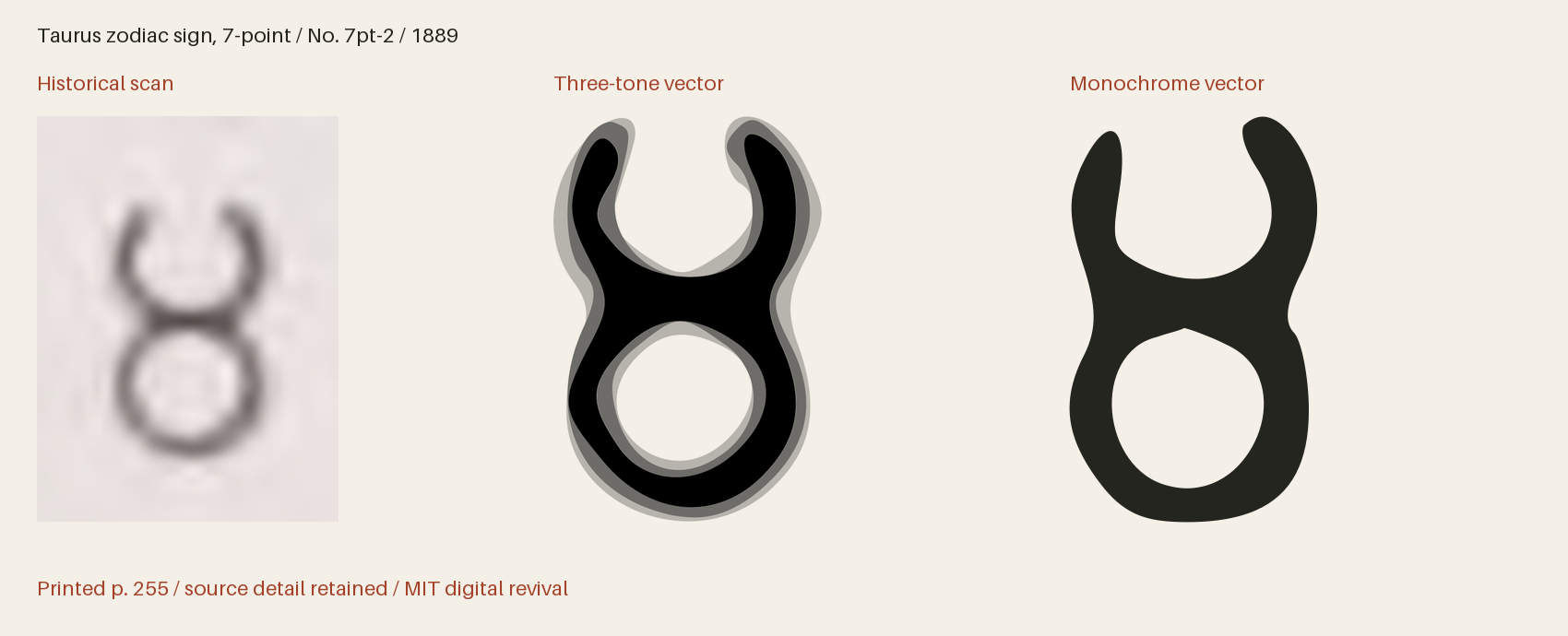 Historical scan beside the three-tone and monochrome vector revivals