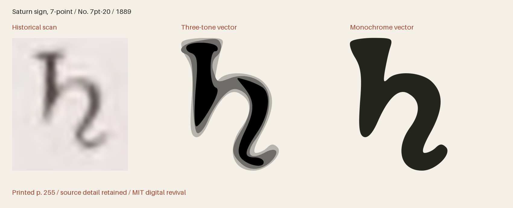 Historical scan beside the three-tone and monochrome vector revivals