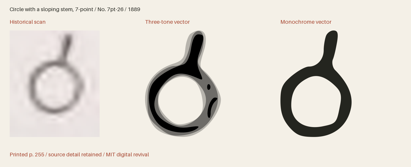 Historical scan beside the three-tone and monochrome vector revivals