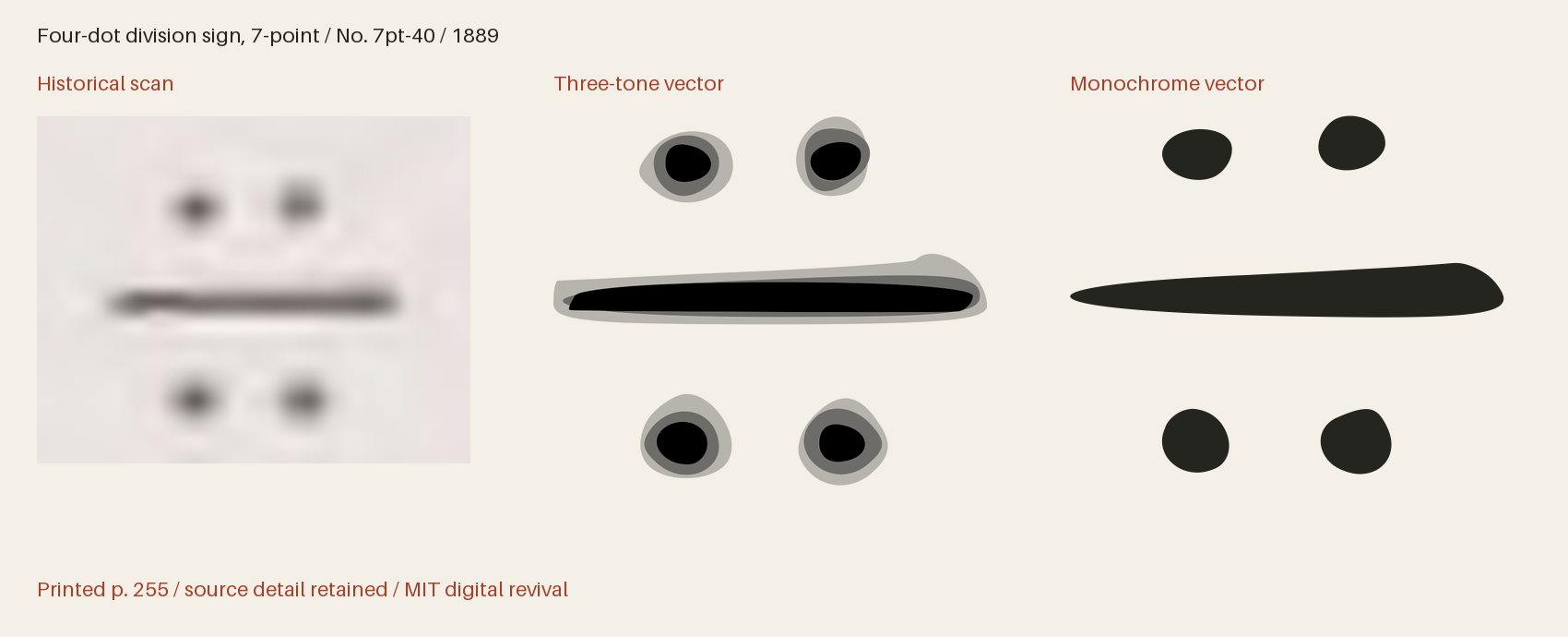 Historical scan beside the three-tone and monochrome vector revivals