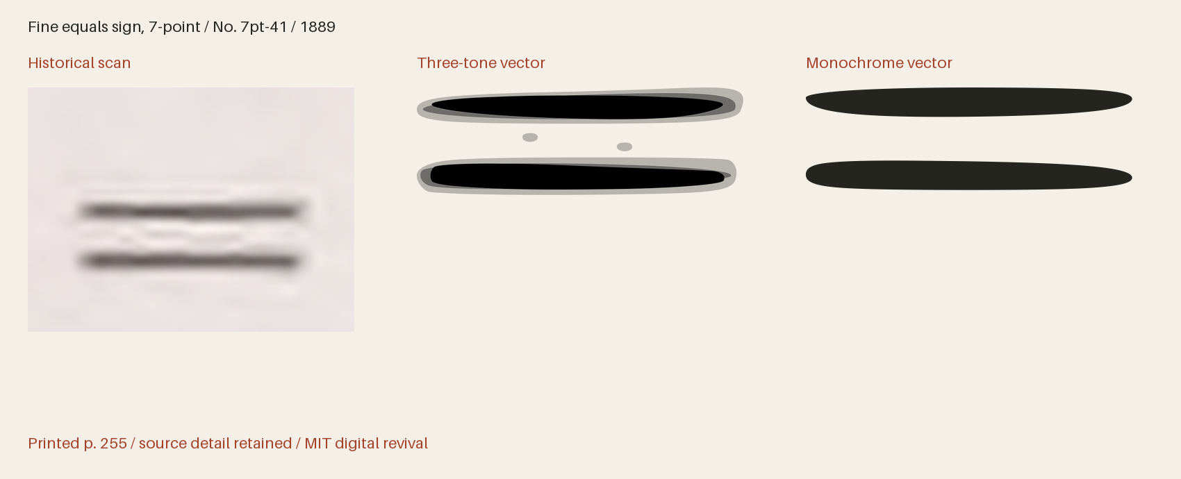 Historical scan beside the three-tone and monochrome vector revivals