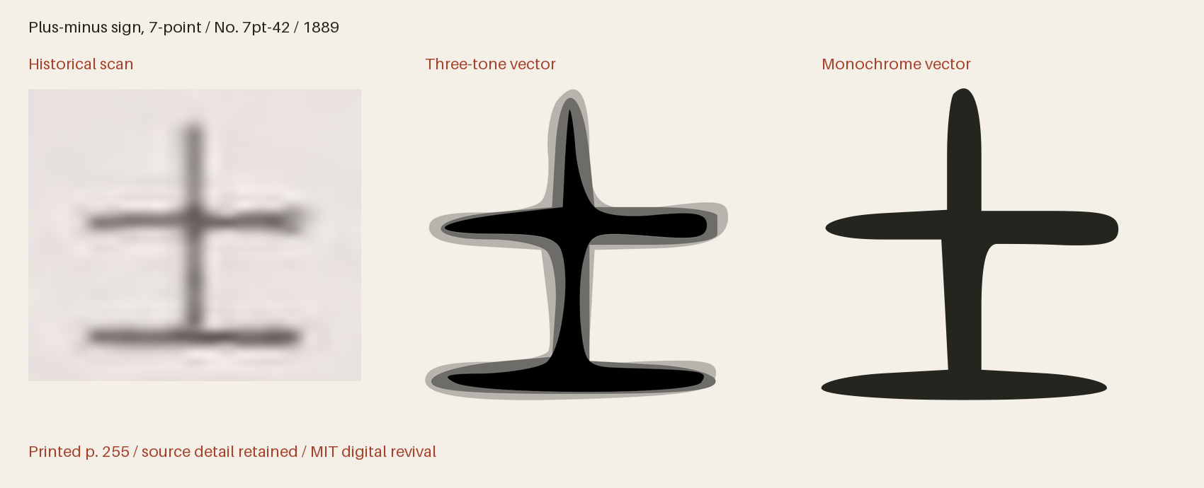 Historical scan beside the three-tone and monochrome vector revivals