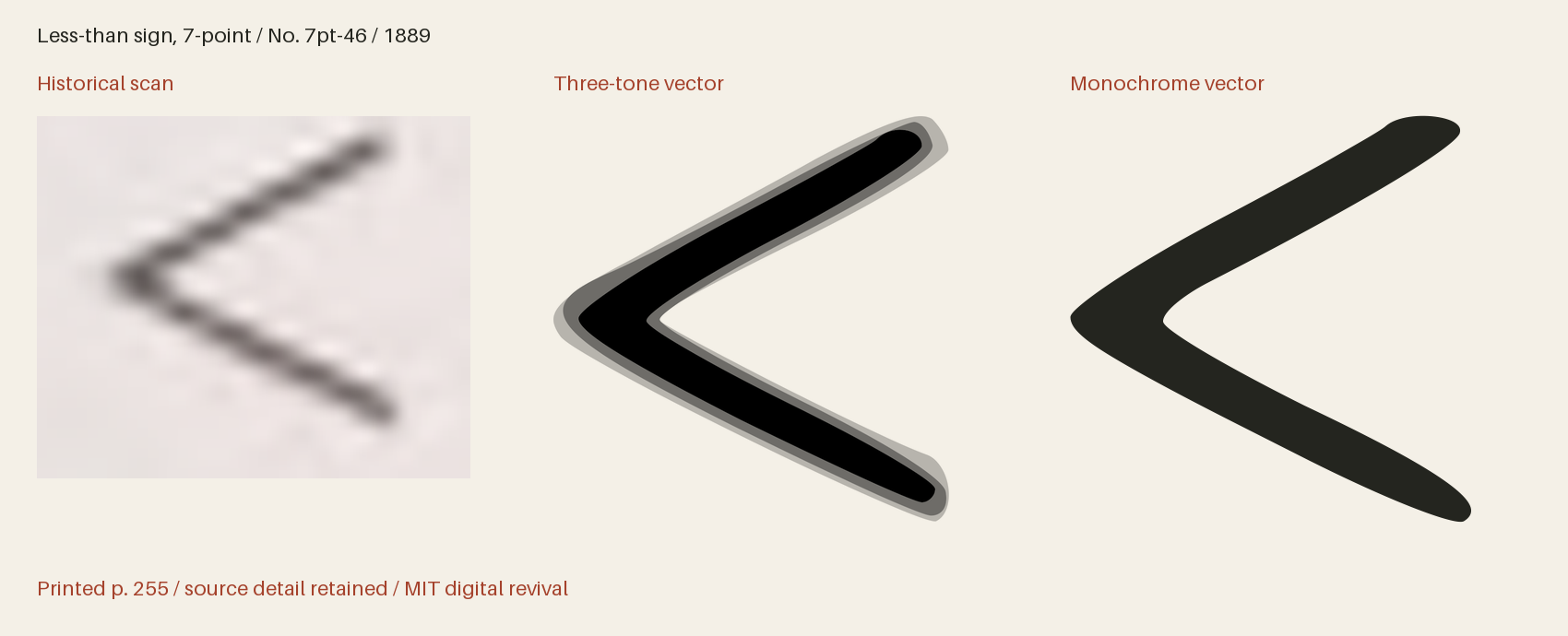 Historical scan beside the three-tone and monochrome vector revivals