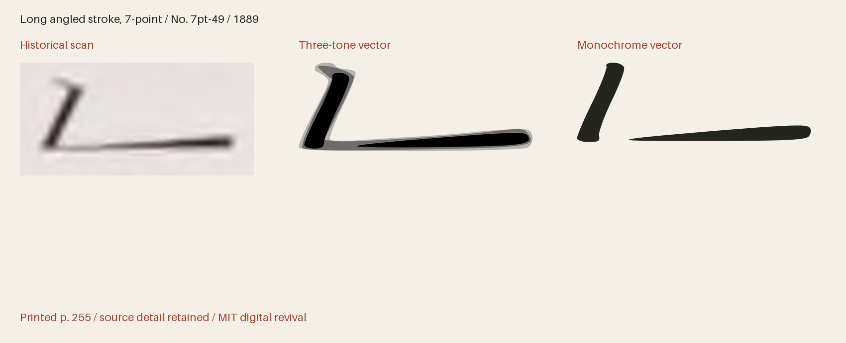 Historical scan beside the three-tone and monochrome vector revivals