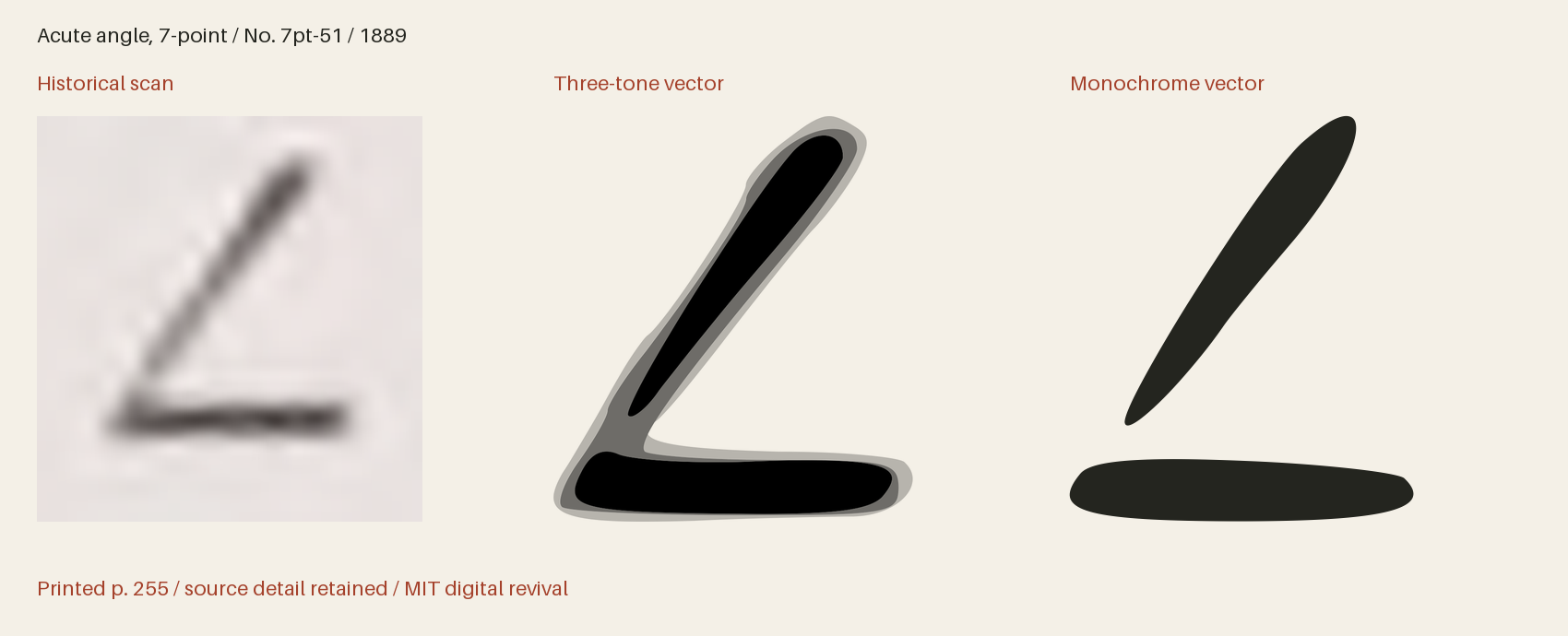 Historical scan beside the three-tone and monochrome vector revivals
