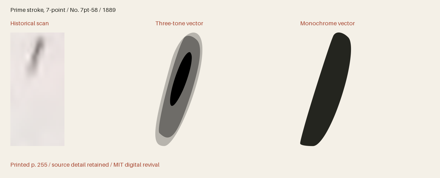 Historical scan beside the three-tone and monochrome vector revivals