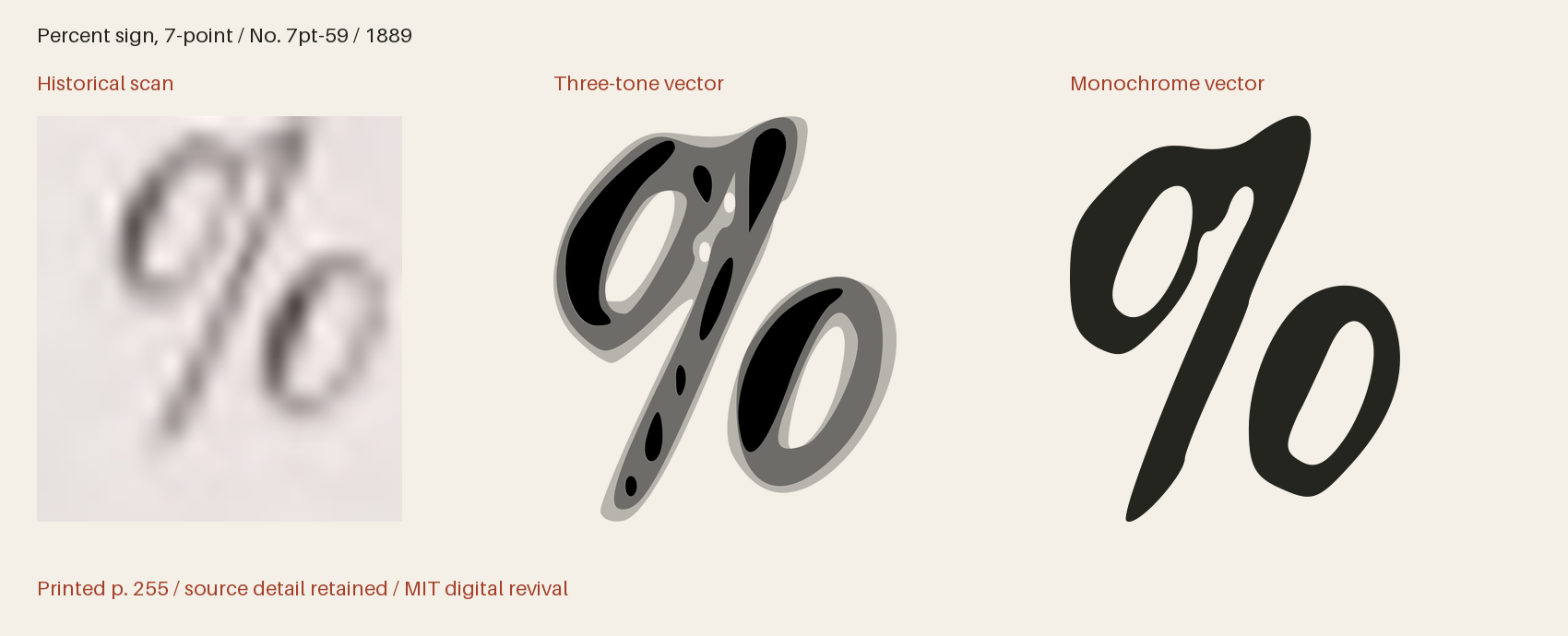 Historical scan beside the three-tone and monochrome vector revivals