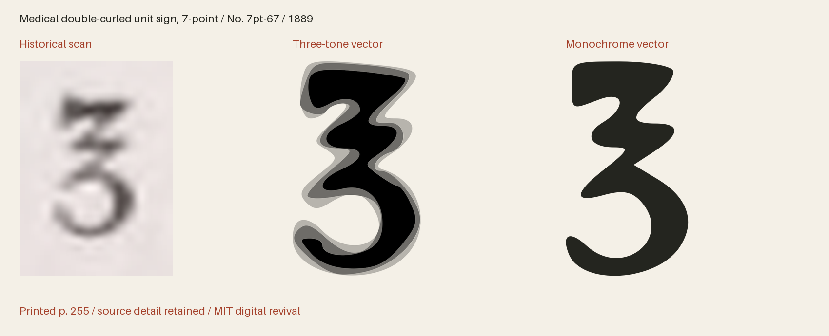 Historical scan beside the three-tone and monochrome vector revivals