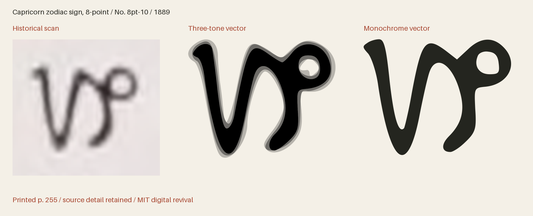 Historical scan beside the three-tone and monochrome vector revivals
