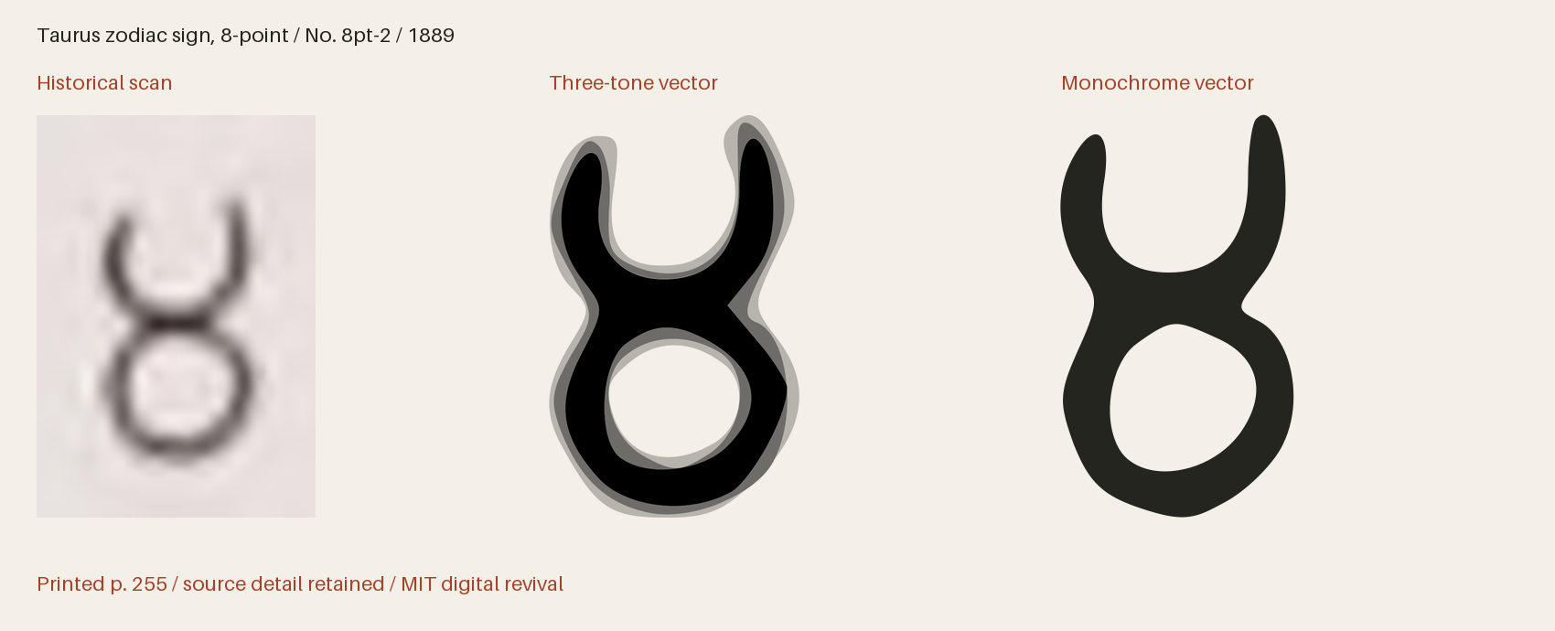 Historical scan beside the three-tone and monochrome vector revivals