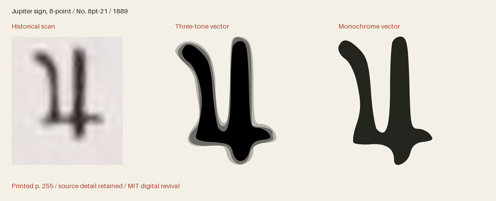 Historical scan beside the three-tone and monochrome vector revivals