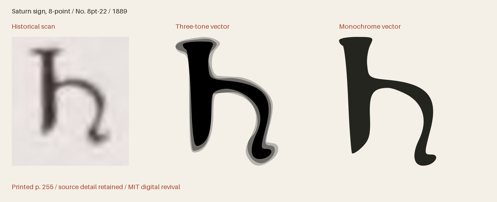 Historical scan beside the three-tone and monochrome vector revivals
