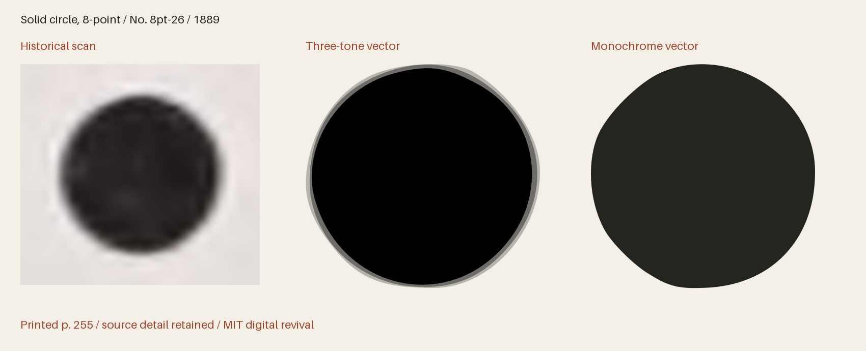 Historical scan beside the three-tone and monochrome vector revivals