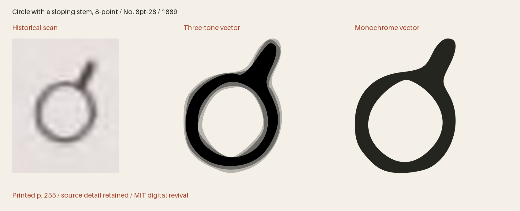 Historical scan beside the three-tone and monochrome vector revivals