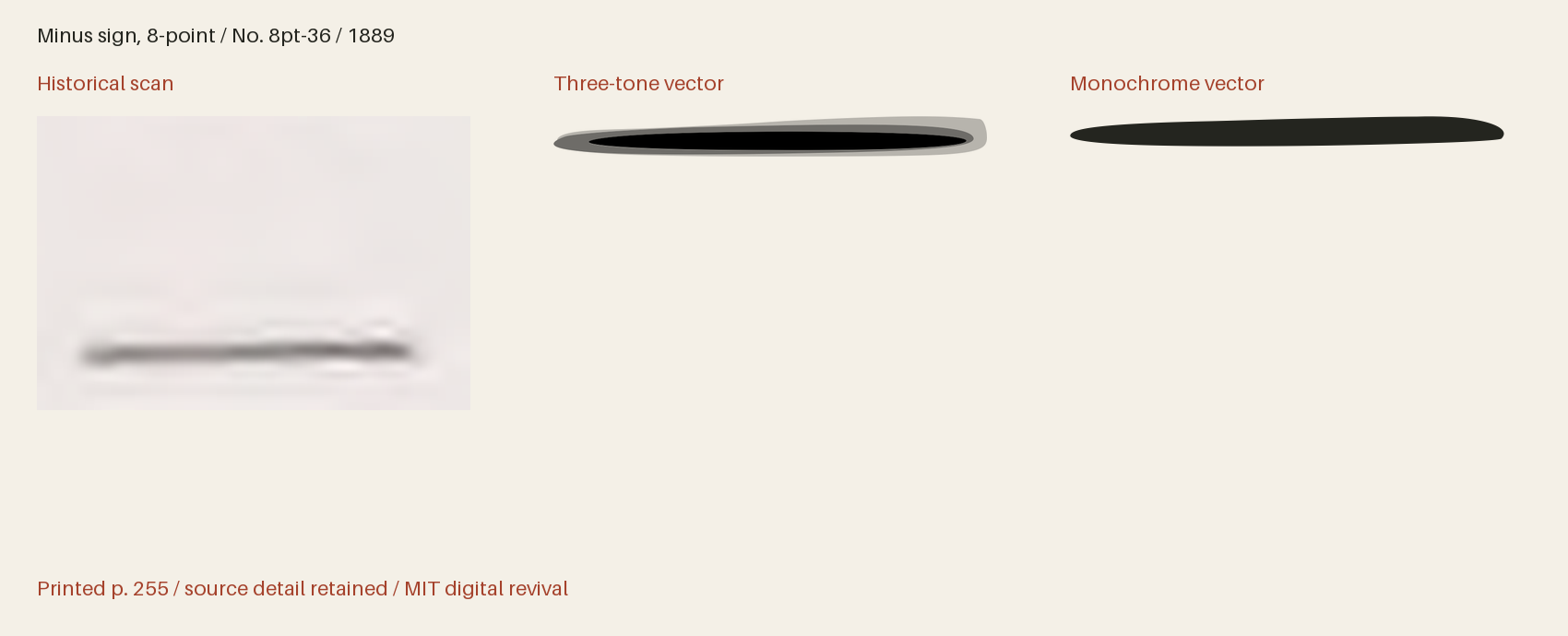 Historical scan beside the three-tone and monochrome vector revivals