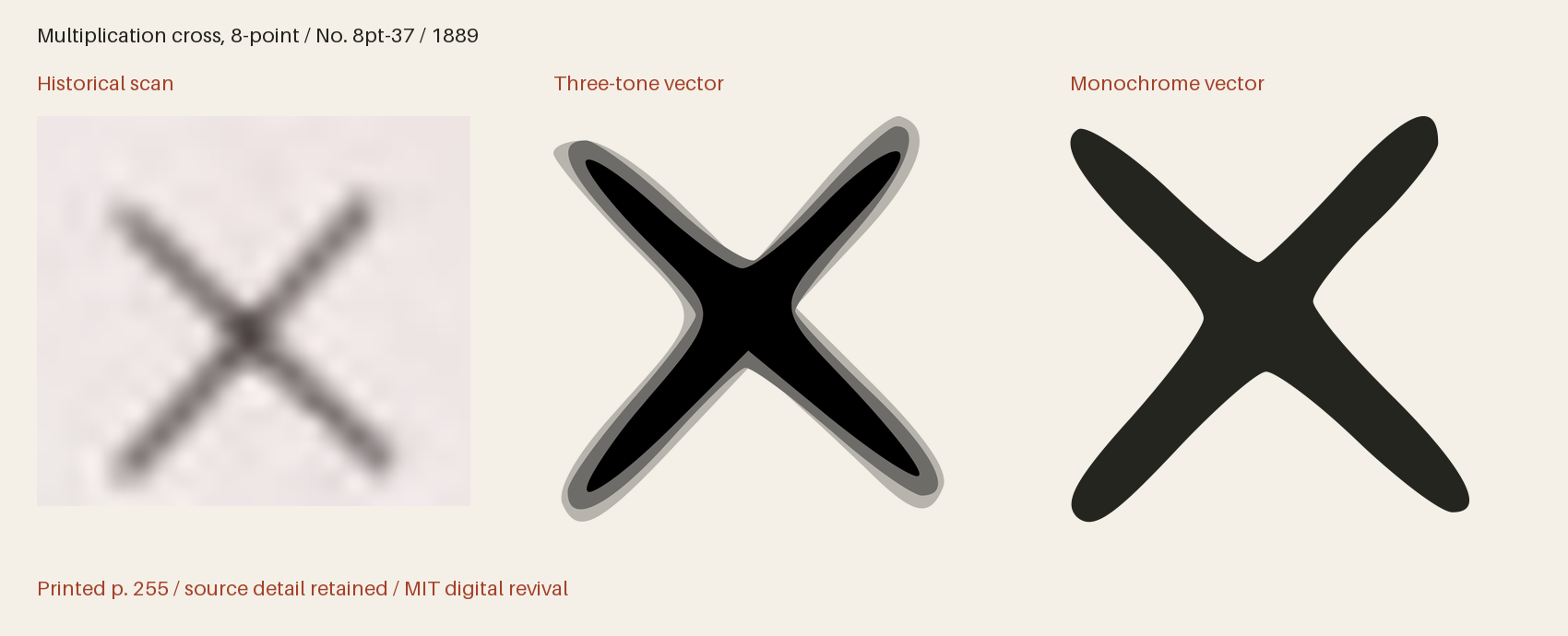 Historical scan beside the three-tone and monochrome vector revivals
