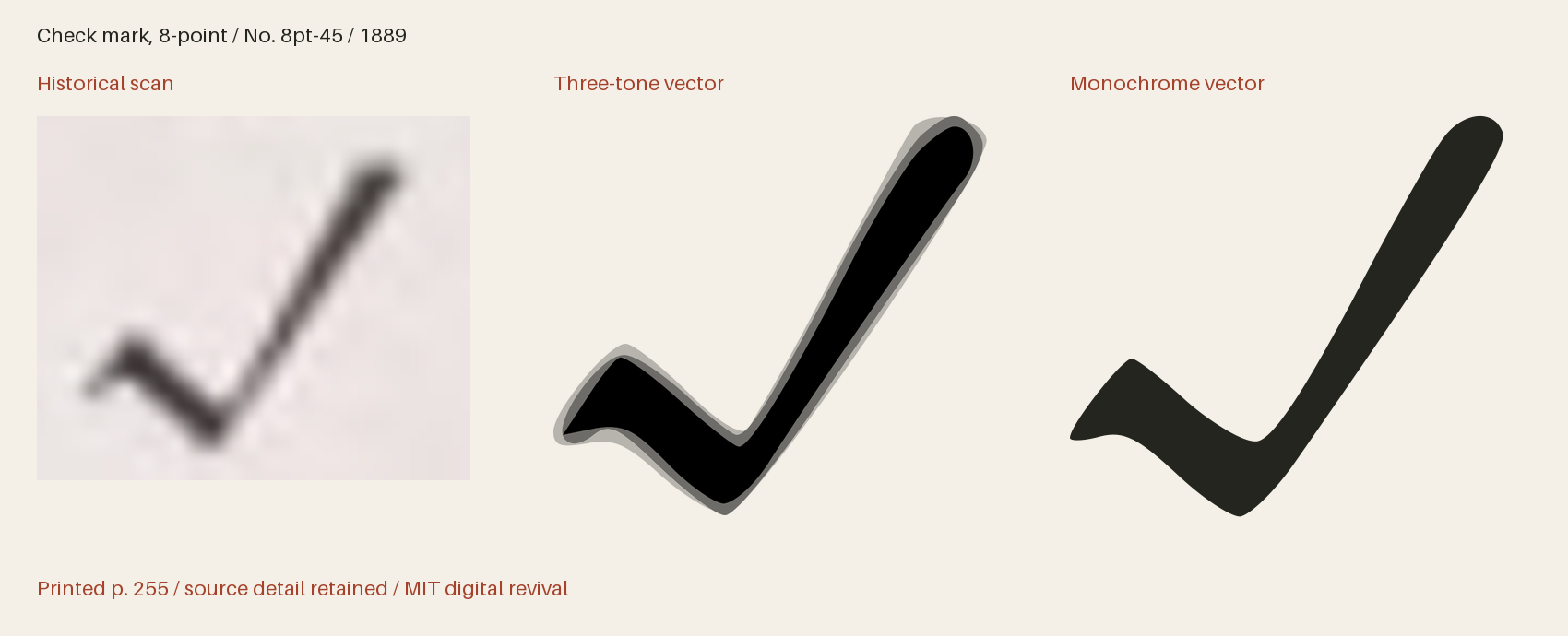 Historical scan beside the three-tone and monochrome vector revivals